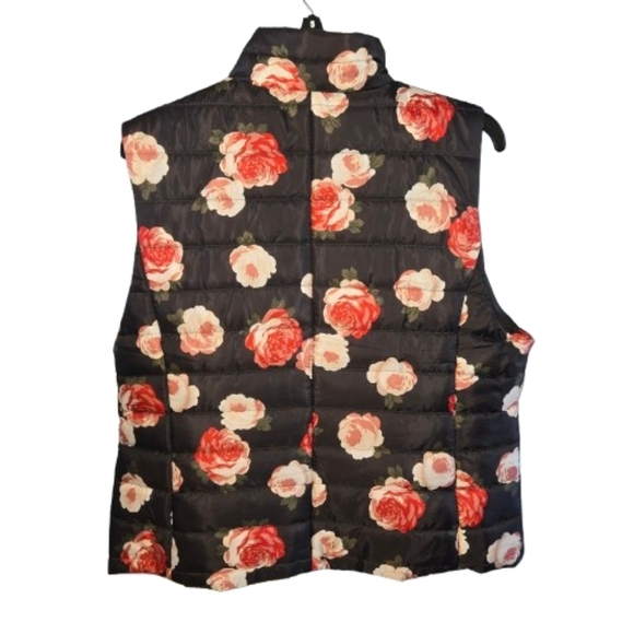 Loft Outlet Quilted Vest With Roses - Picture 2 of 8